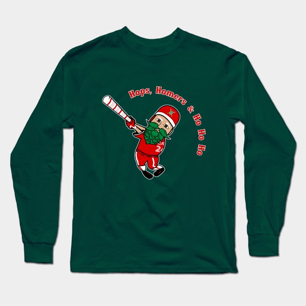 Hoppy Homer Santa Long Sleeve T-Shirt by Major League Brews 